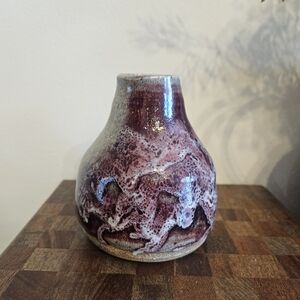 Artistic Handmade Glazed Pottery Bottle Vase